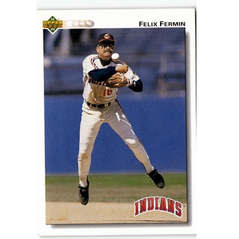 1992 Upper Deck Felix Fermin 160 Cleveland Indians Baseball Card Shortstop